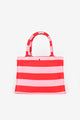 Pink Striped Kids Beach Bag