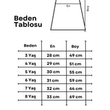 Pudra  Önü Fiyonklu Katlı Kız Çocuk Elbise - Laney