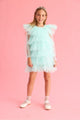 Mint Layered Girls' Tulle Dress - Laura