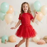 Kırmızı Penye Basic Çocuk Tişört