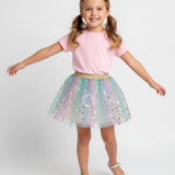 Pembe  Penye Basic Çocuk Tişört