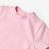 Pembe  Penye Basic Çocuk Tişört