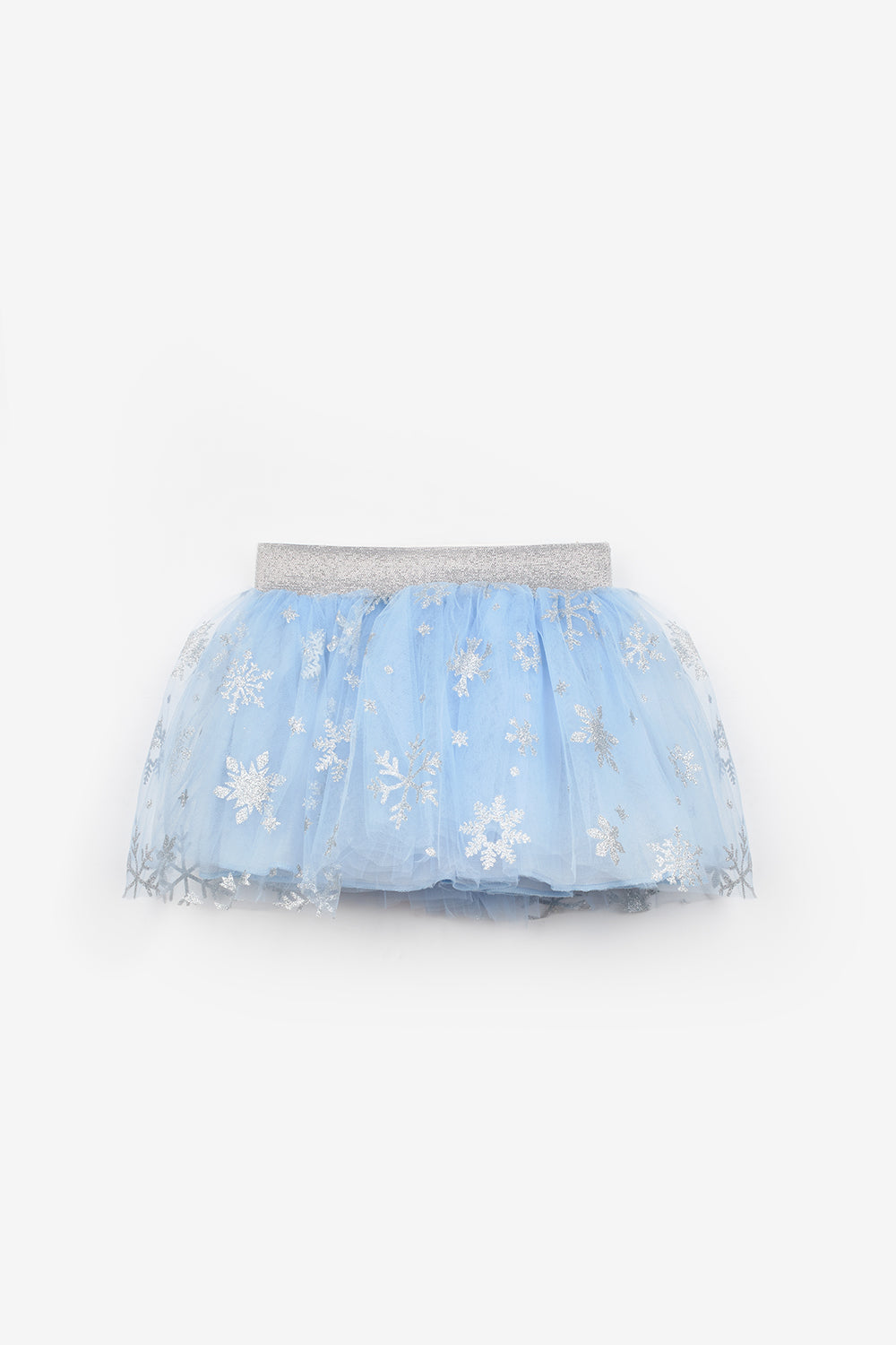 Mavi Kar Tanesi Baskılı Kız Çocuk Tül Etek - Pauline