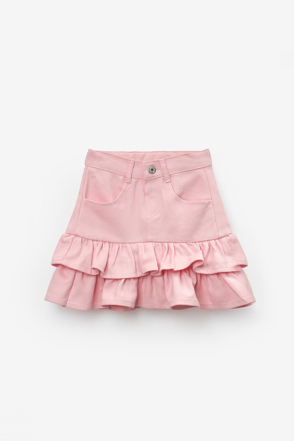 Pembe  Gabardin Kız Çocuk Etek Ceket Takım - Maria