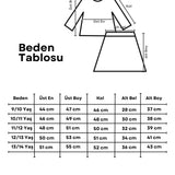 Bej  Yıldız Desenli Kız Çocuk Gabardin Etek Ceket Takım - Maria