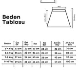 Çok Renkli  Uzun Kollu Payetli Crop ve Kat Kat Kuyruklu Tül Etekli Kız Çocuk İkili Takım - Fantina