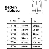 Bej Yıldız Desenli Cep Detaylı Kız Çocuk Salopet - Nomi