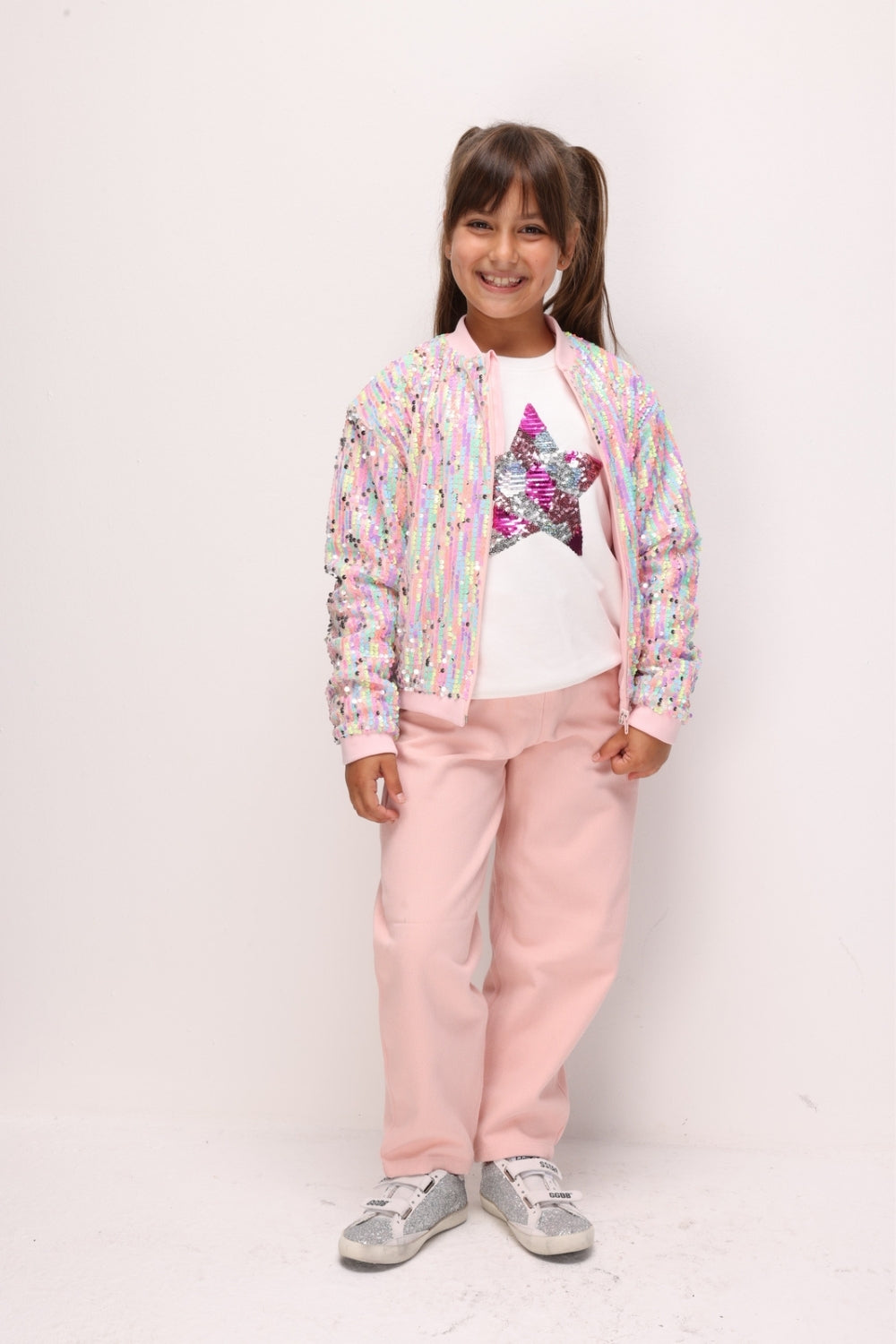 Pembe  Kız Çocuk Gabardin Pantolon - Prunella