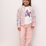 Pembe  Kız Çocuk Gabardin Pantolon - Prunella