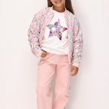 Pembe  Kız Çocuk Gabardin Pantolon - Prunella