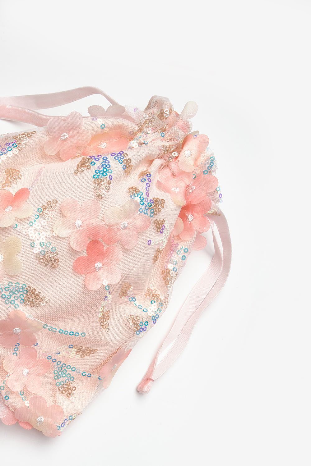 Somon  Çiçek ve Pul Detaylı Kız Çocuk Çanta