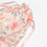 Somon  Çiçek ve Pul Detaylı Kız Çocuk Çanta