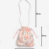 Somon  Çiçek ve Pul Detaylı Kız Çocuk Çanta