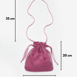 Fuşya Simli Kız Çocuk Çanta