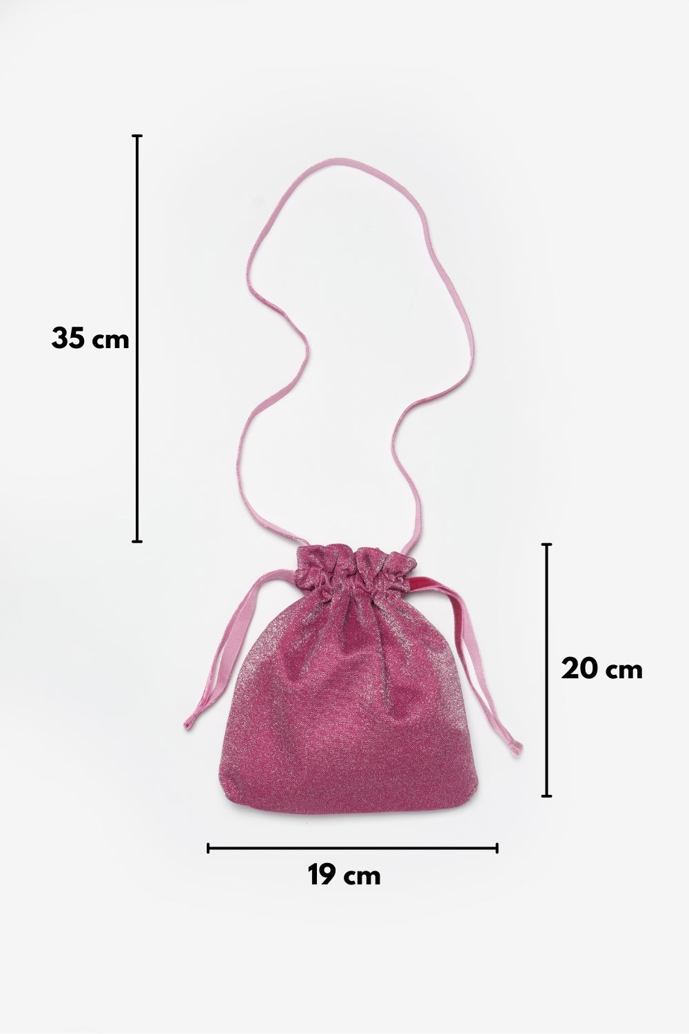 Fuşya Simli Kız Çocuk Çanta