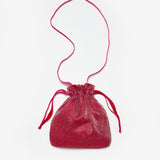 Kırmızı Simli Kız Çocuk Çanta