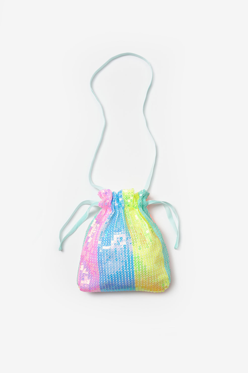 Çok Renkli Gökkuşağı Pullu Kız Çocuk Çanta