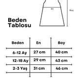 Fuşya  Fırfır Detaylı Pullu Kız Bebek Elbise - Dakota