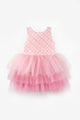 Pink Tulle Skirt Mermaid Pattern Baby Girl Dress - Emma