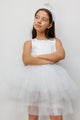 Beyaz Tül Etekli Kız Çocuk Balerin Elbise - Carmen
