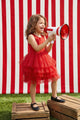Red Tulle Skirt Girl's Ballerina Dress - Carmen