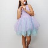 Lila  Tül Etekli Kız Çocuk Balerin Elbise - Carmen