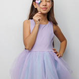 Lila  Tül Etekli Kız Çocuk Balerin Elbise - Carmen