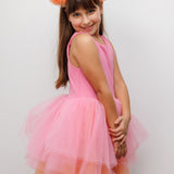 Pembe Tül Etekli Kız Çocuk Balerin Elbise - Carmen