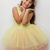 Sarı Tül Etekli Kız Çocuk Balerin Elbise - Carmen