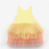 Sarı Tül Etekli Kız Çocuk Balerin Elbise - Carmen