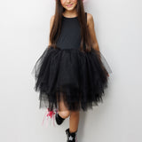 Siyah Tül Etekli Kız Çocuk Balerin Elbise - Carmen