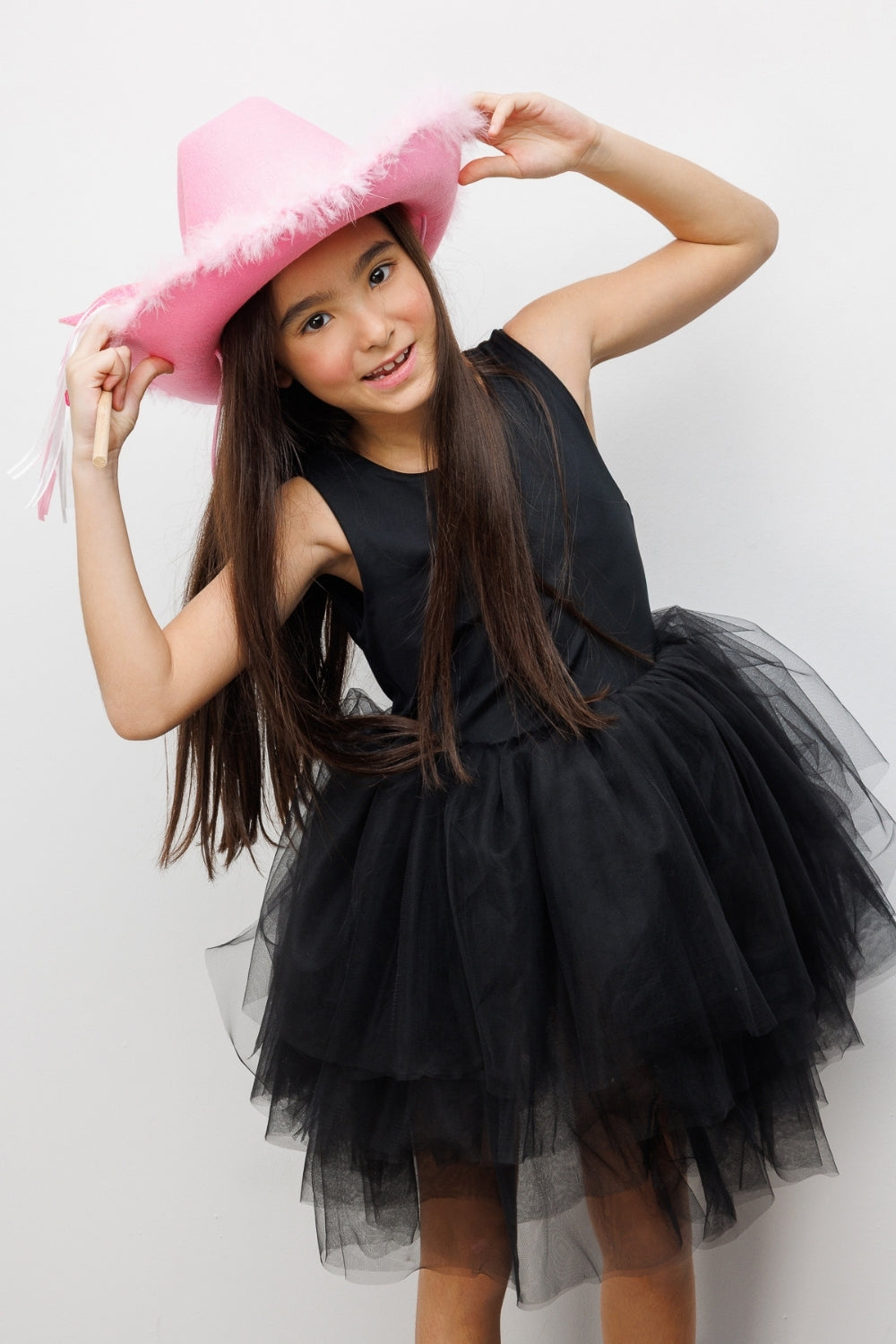 Siyah  Tül Etekli Kız Çocuk Balerin Elbise - Carmen