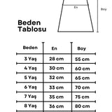 Lila Boncuk Detaylı Eteği Zikzaklı Kız Çocuk Elbise - Cherish