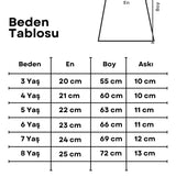 Sarı Kelebek Aplikeli Askılı Kız Çocuk Elbise - Emma