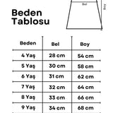 Pudra  Saten Balon Etekli V Kız Çocuk Elbise - Esta
