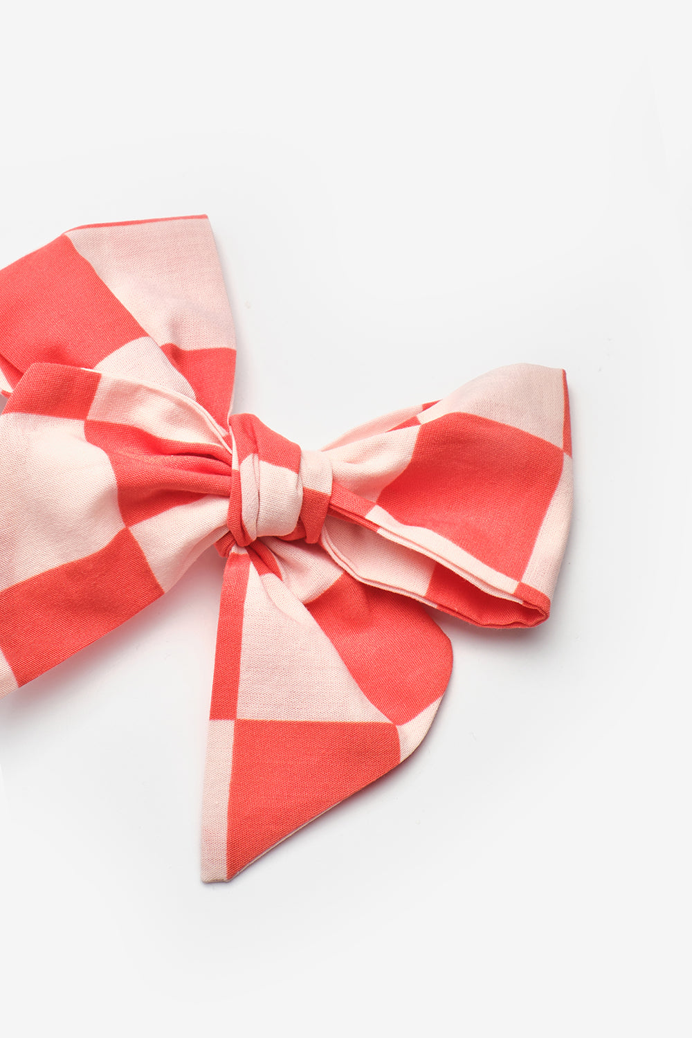 Kırmızı  Dama Desenli Kız Çocuk Klips Toka