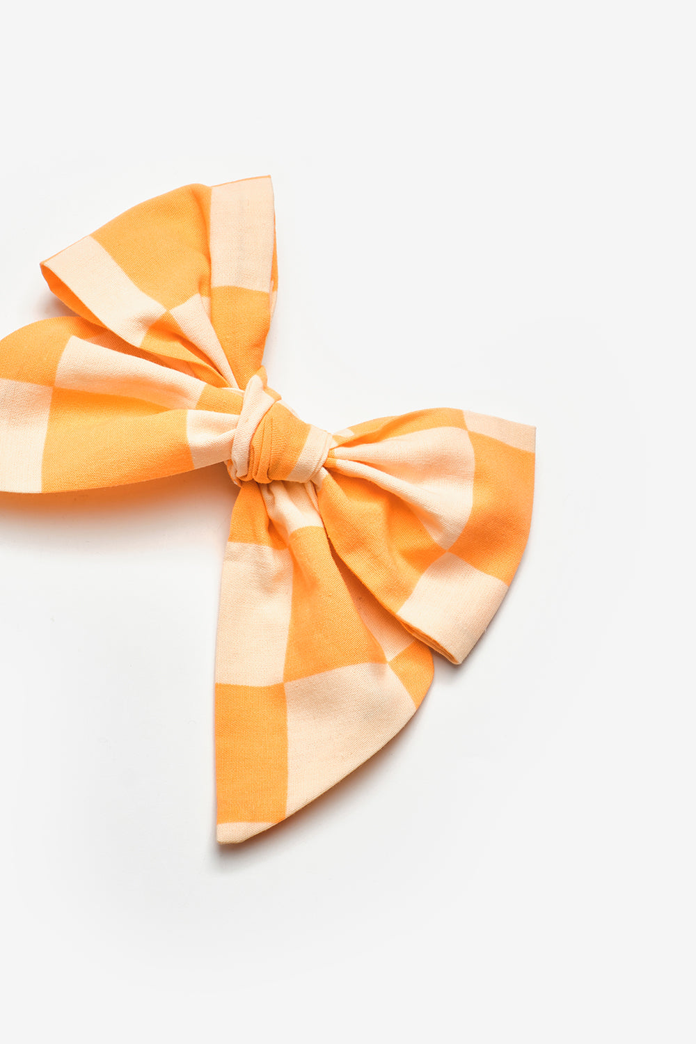 Turuncu  Dama Desenli Kız Çocuk Klips Toka