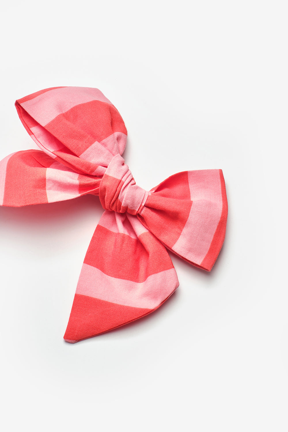 Kırmızı  Çizgi Desenli Kız Çocuk Klips Toka