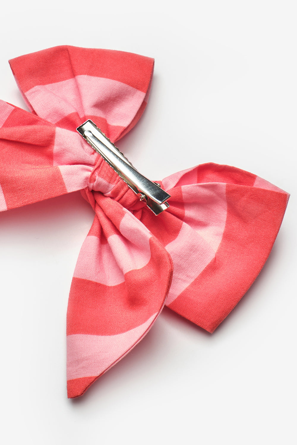 Kırmızı  Çizgi Desenli Kız Çocuk Klips Toka