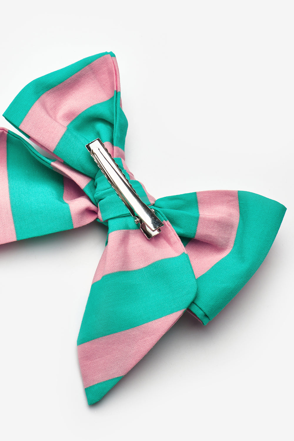 Mint  Çizgi Desenli Kız Çocuk Klips Toka