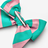 Mint  Çizgi Desenli Kız Çocuk Klips Toka