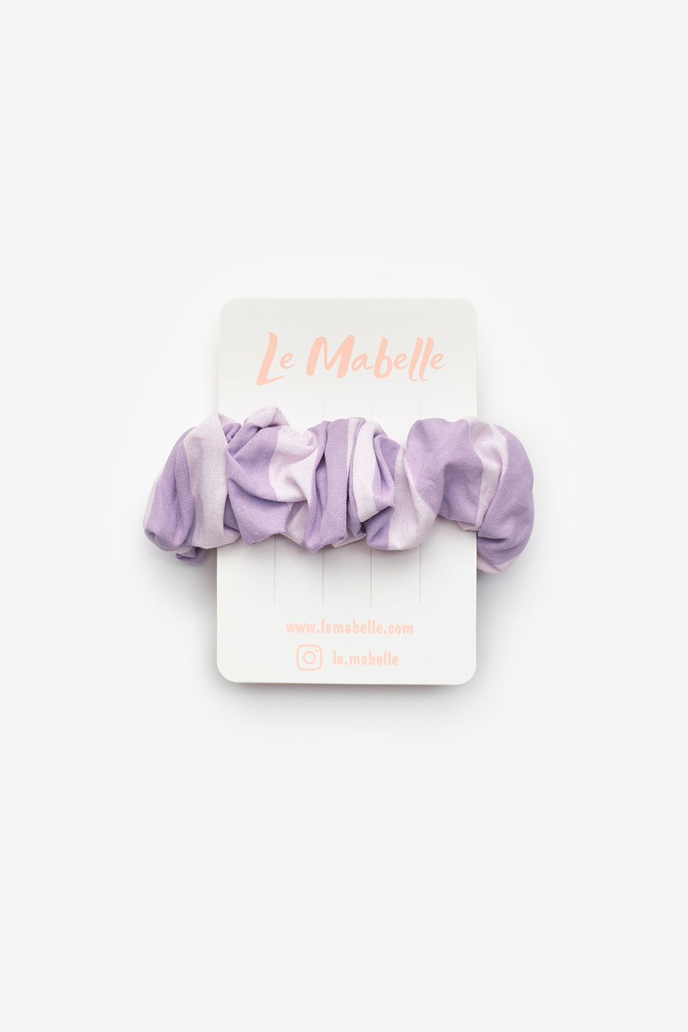 Lila  Çizgi Desenli Kız Çocuk Lastik Toka