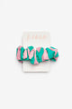 Mint Striped Pattern Girl's Elastic Hair Tie