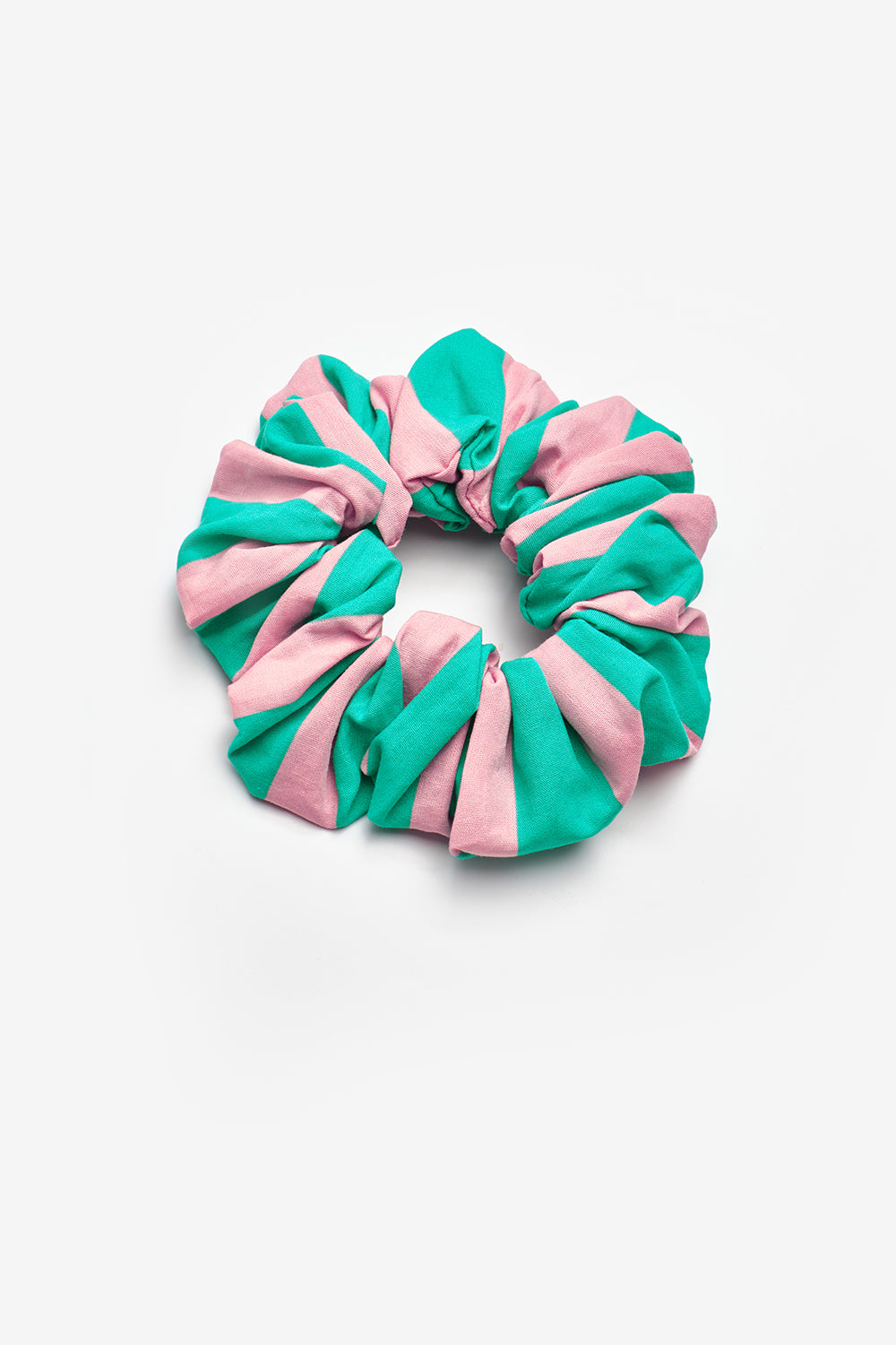 Mint  Çizgi Desenli Kız Çocuk Lastik Toka