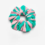 Mint  Çizgi Desenli Kız Çocuk Lastik Toka