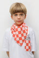 Red Checkered Pattern Children's Triangle Scarf