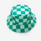 Mint Dama Desenli Çocuk Bucket Şapka