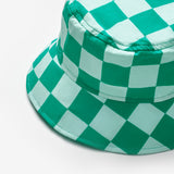 Mint Dama Desenli Çocuk Bucket Şapka