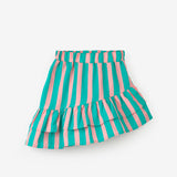 Mint Çizgili Kız Çocuk Crop Etek İkili Takım - Cora