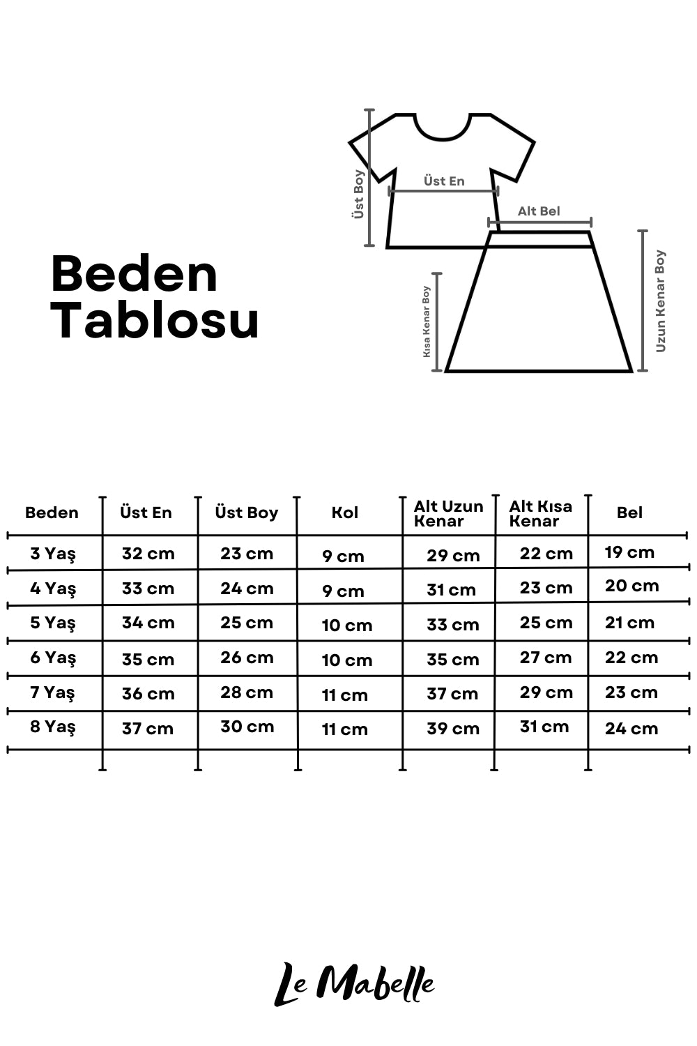 Mint Çizgili Kız Çocuk Crop Etek İkili Takım - Cora